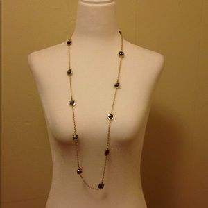 Amrita Singh faux opal necklace. Gold tone chain.